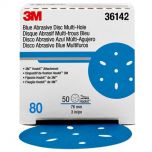 3M 36142 Multi-Hole Hook & Loop 80 Grit 3 in. Sanding Disc (50/Pack)