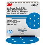 3M 36146 Multi-Hole Hook & Loop 180 Grit 3 in. Sanding Disc (50/Pack)