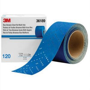 3M 36189 321U Series Multi-Hole 120 Grit 2-3/4 in. x 13 yd Abrasive Sheet Roll