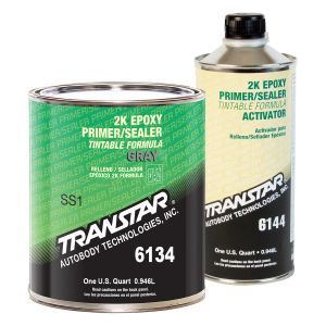 Transtar 6134 2K Epoxy Gray Primer Sealer/Groundcoat Kit w/ Activator (Quart)